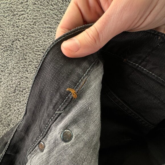 Nudie Jeans Off Beat Black Cotton Straight Cut Denim Button Fly Adult Men - Picture 10 of 16